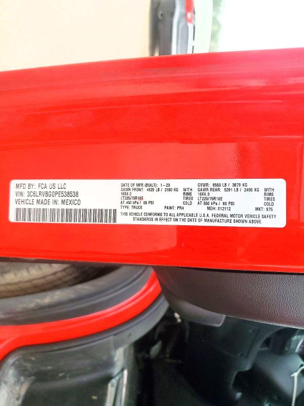 Aukcja sprzedaży 2023 Ram Promaster 1500, vin: 3C6LRVBG0PE538538, numer aukcji: 45935556