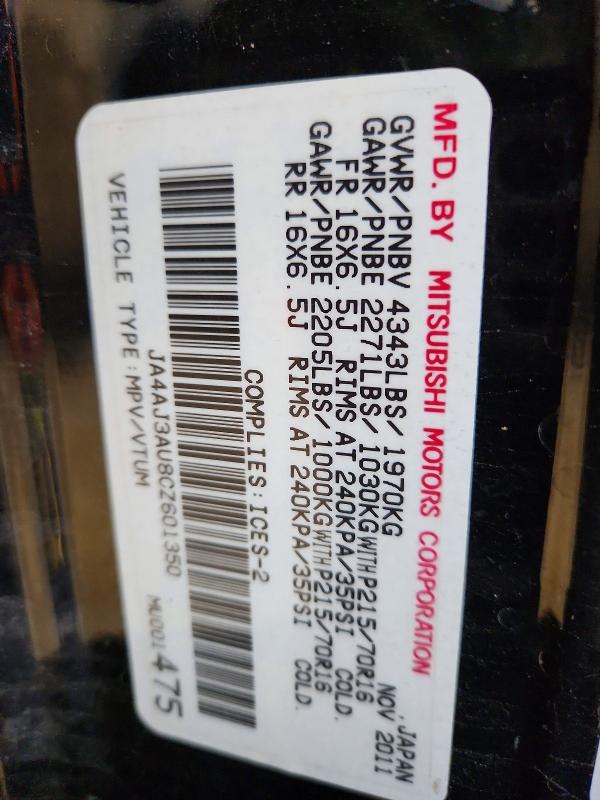 Продажа на аукционе авто 2012 Mitsubishi Rvr, vin: JA4AJ3AU8CZ601350, номер лота: 79402555