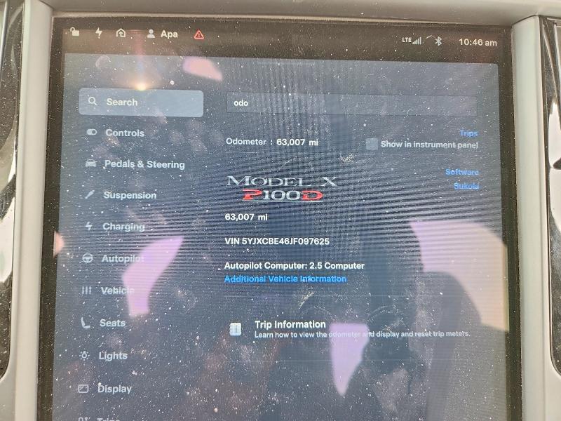 Aukcja sprzedaży 2018 Tesla Model X, vin: 5YJXCBE46JF097625, numer aukcji: 47840476
