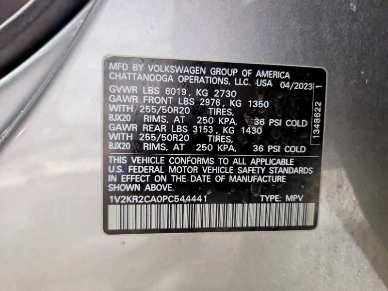 Aukcja sprzedaży 2023 Volkswagen Atlas, vin: 1V2KR2CA0PC544441, numer aukcji: 79632495