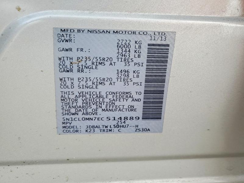 Продажа на аукционе авто 2014 Infiniti Qx60 Hybrid, vin: 5N1CL0MN7EC514889, номер лота: 77951595