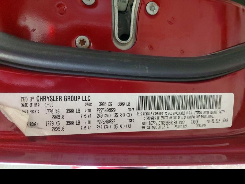 Aukcja sprzedaży 2011 Dodge Ram 1500, vin: 1D7RV1CT6BS590190, numer aukcji: 48124656