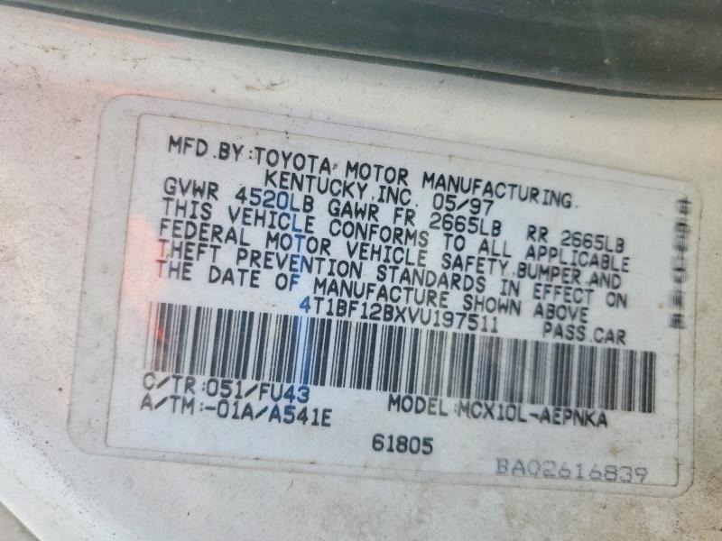 46150126 :رقم المزاد ، 4T1BF12BXVU197511 vin ، 1997 Toyota Avalon مزاد بيع