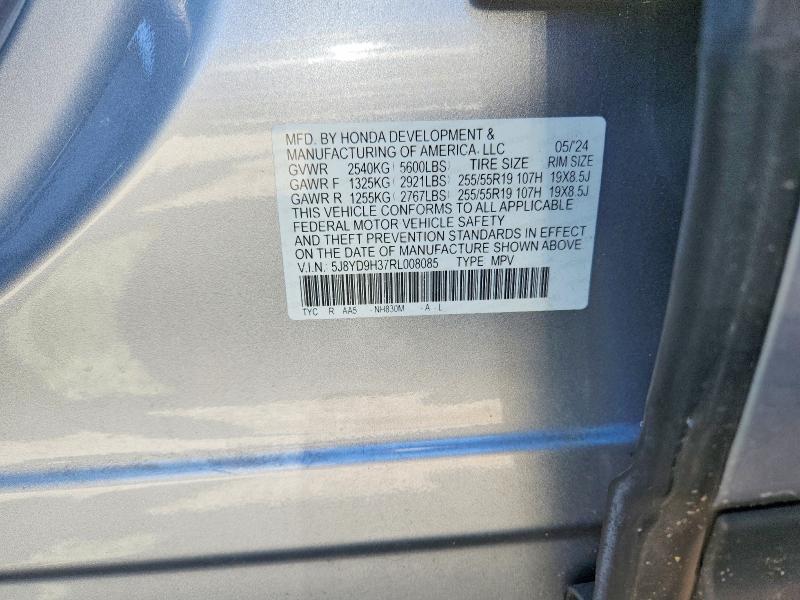 Auction sale of the 2024 Acura Mdx, vin: 5J8YD9H37RL008085, lot number: 79085385
