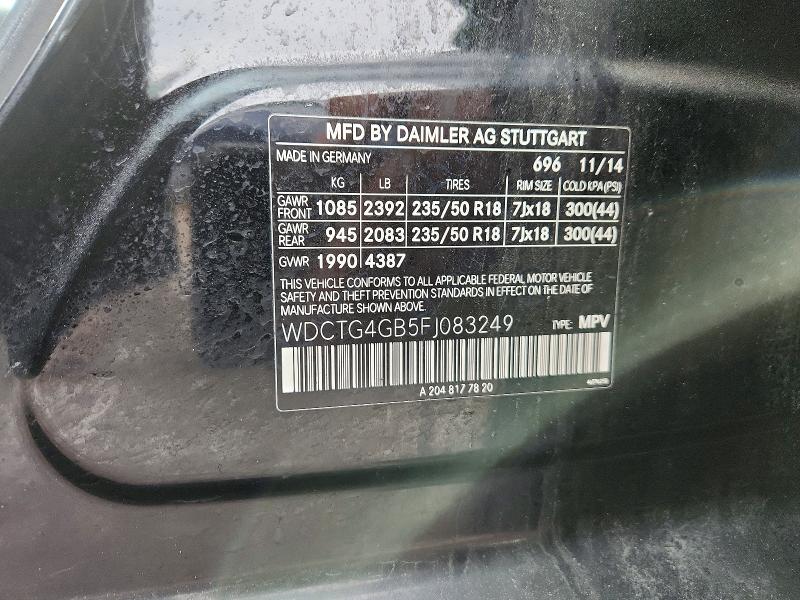 Продаж на аукціоні авто 2015 Mercedes-benz Gla, vin: WDCTG4GB5FJ083249, номер лоту: 41716246