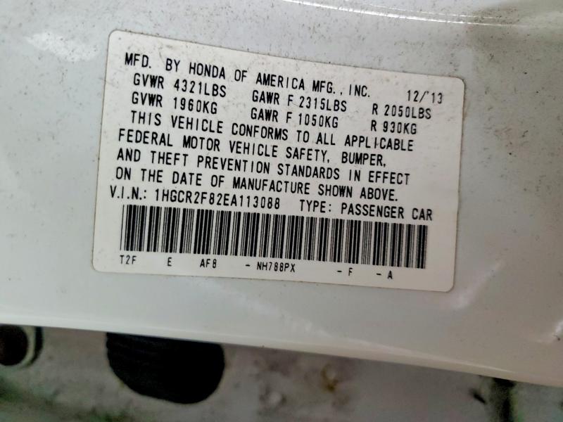 41735096 :رقم المزاد ، 1HGCR2F82EA113088 vin ، 2014 Honda Accord مزاد بيع