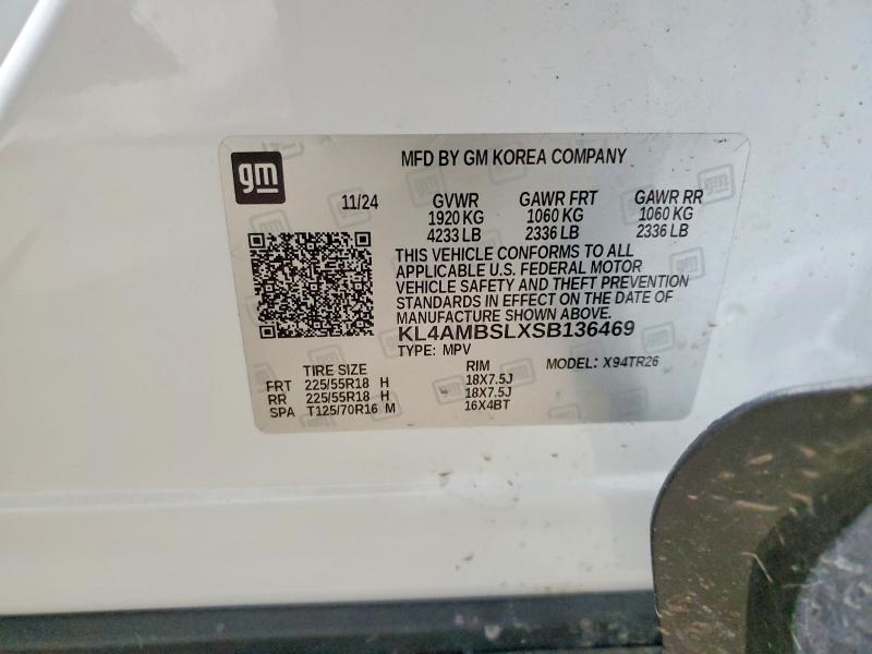 46960626 :رقم المزاد ، KL4AMBSLXSB136469 vin ، 2025 Buick Encore Gx مزاد بيع
