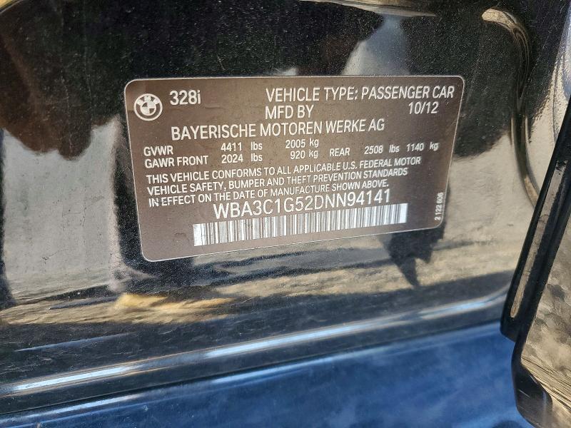 Продажа на аукционе авто 2013 Bmw 328, vin: WBA3C1G52DNN94141, номер лота: 46229086