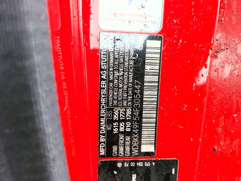 Продажа на аукционе авто 2004 Mercedes-benz Slk, vin: WDBKK49F54F305447, номер лота: 45562896