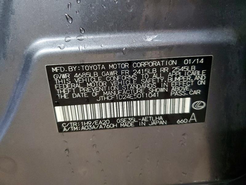 47026976 :رقم المزاد ، JTHCF1D24E5011041 vin ، 2014 Lexus Is 250 مزاد بيع