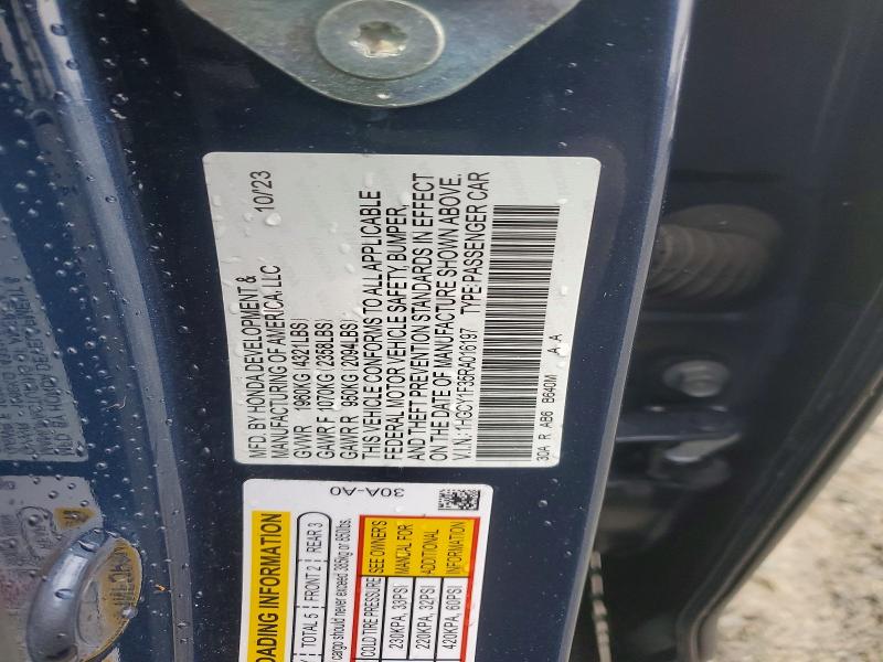 Продаж на аукціоні авто 2024 Honda Accord, vin: 1HGCY1F35RA016197, номер лоту: 45853316