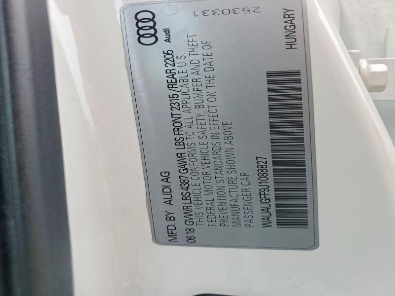 Продаж на аукціоні авто 2018 Audi A3, vin: WAUAUGFF9J1088827, номер лоту: 46183156