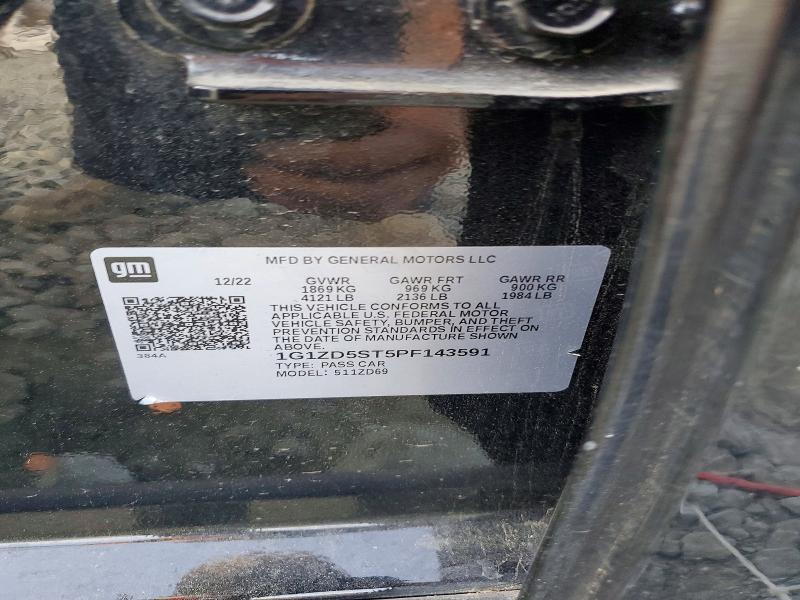 Aukcja sprzedaży 2023 Chevrolet Malibu, vin: 1G1ZD5ST5PF143591, numer aukcji: 48339496