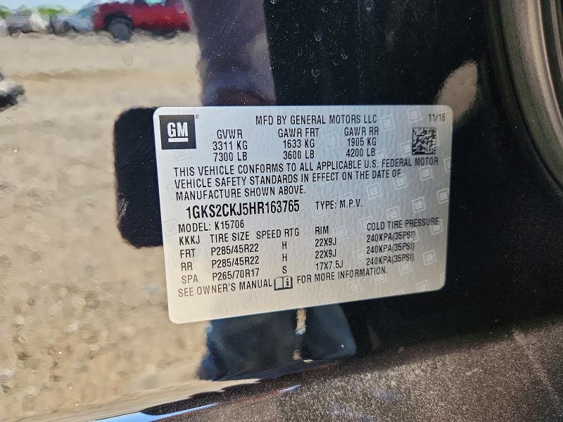 Aukcja sprzedaży 2017 Gmc Yukon, vin: 1GKS2CKJ5HR163765, numer aukcji: 45953926