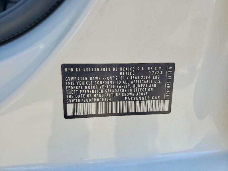 Продажа на аукционе авто 2024 Volkswagen Jetta, vin: 3VW7M7BU0RM000924, номер лота: 41982386