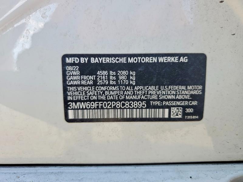Aukcja sprzedaży 2023 Bmw 330i, vin: 3MW69FF02P8C83895, numer aukcji: 45481796
