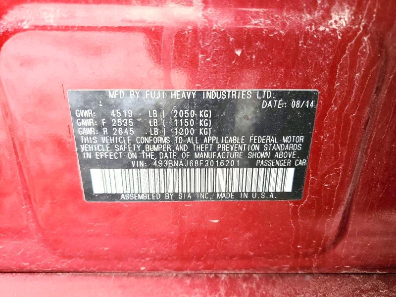 Продажа на аукционе авто 2015 Subaru Legacy, vin: 4S3BNAJ68F3016201, номер лота: 46148836
