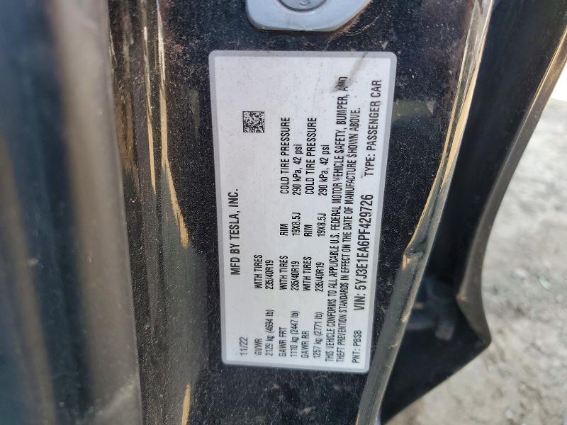 Продажа на аукционе авто 2023 Tesla Model 3, vin: 5YJ3E1EA6PF429726, номер лота: 46768396