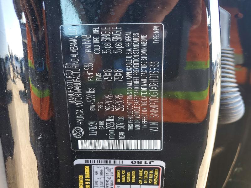 Продажа на аукционе авто 2024 Hyundai Santa Fe Hybrid, vin: 5NMP2DG1XRH013933, номер лота: 46838586