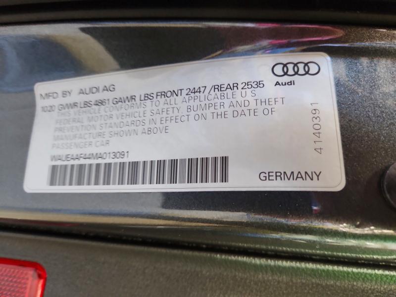 Aukcja sprzedaży 2021 Audi A4, vin: WAUEAAF44MA013091, numer aukcji: 46017626
