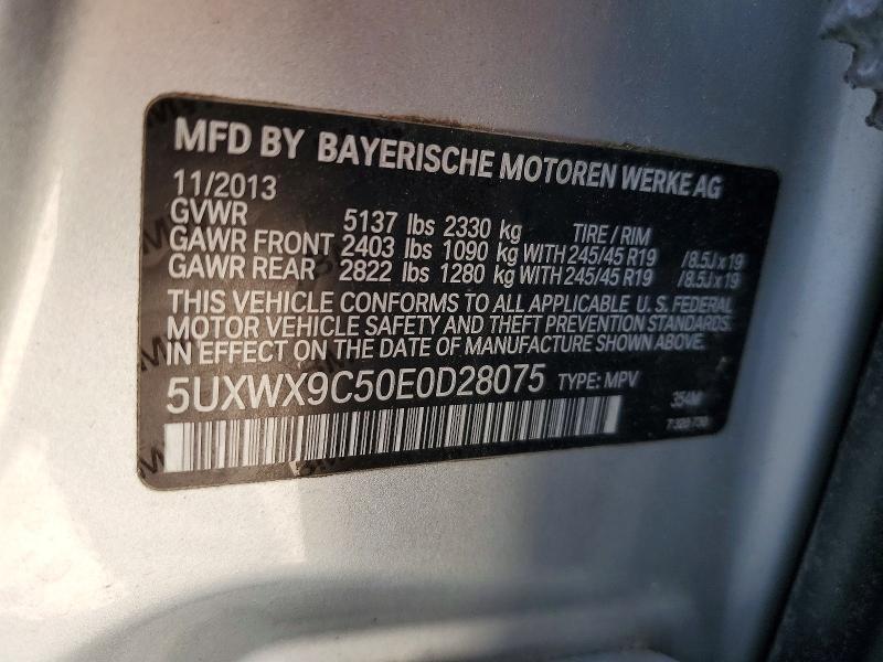 Продажа на аукционе авто 2014 Bmw X3, vin: 5UXWX9C50E0D28075, номер лота: 79720635