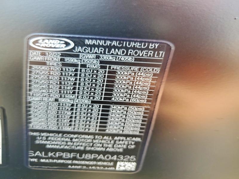 Продажа на аукционе авто 2023 Land Rover Range Rover, vin: SALKPBFU8PA043251, номер лота: 42009886