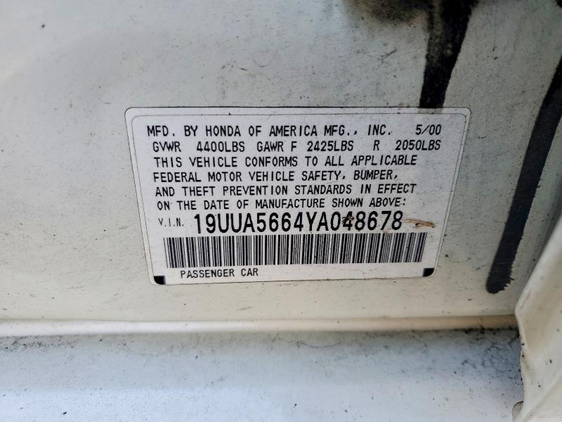 Aukcja sprzedaży 2000 Acura 3.2tl, vin: 19UUA5664YA048678, numer aukcji: 47162416