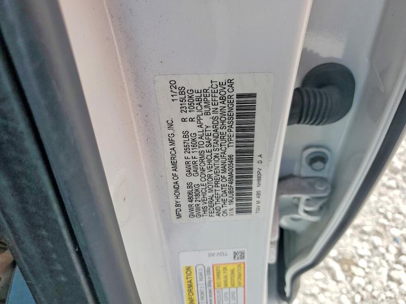 Aukcja sprzedaży 2021 Acura Tlx, vin: 19UUB5F46MA005496, numer aukcji: 79087745