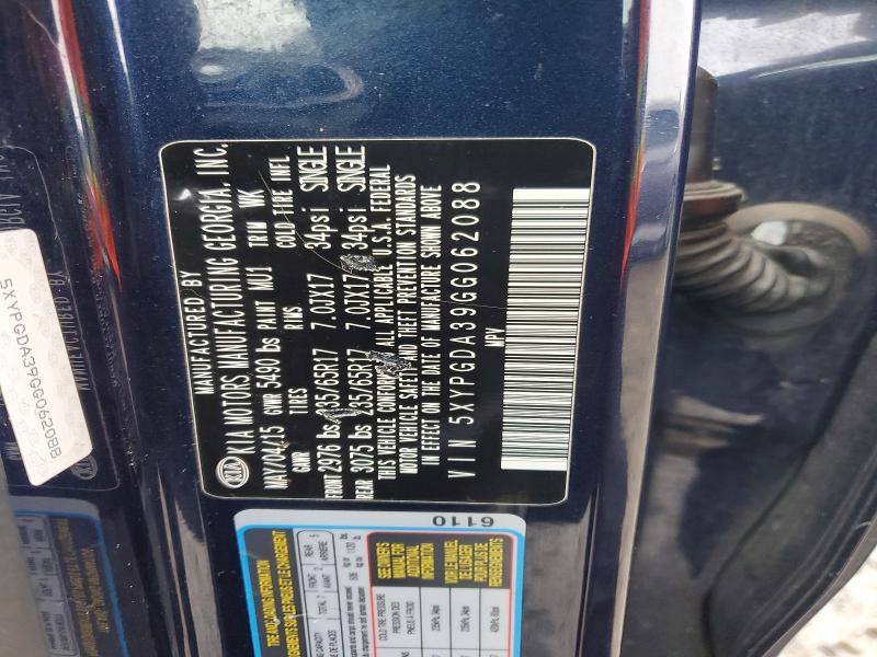 Aukcja sprzedaży 2016 Kia Sorento, vin: 5XYPGDA39GG062088, numer aukcji: 46681176