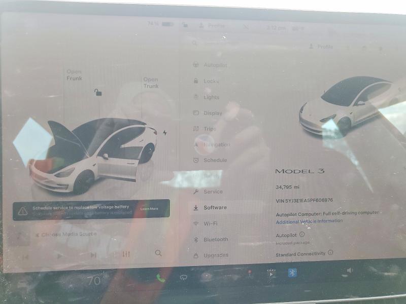45471906 :رقم المزاد ، 5YJ3E1EA5PF606976 vin ، 2023 Tesla Model 3 مزاد بيع