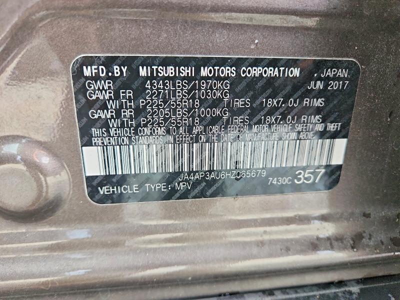 Aukcja sprzedaży 2017 Mitsubishi Outlander Sport, vin: JA4AP3AU6HZ065679, numer aukcji: 41614166