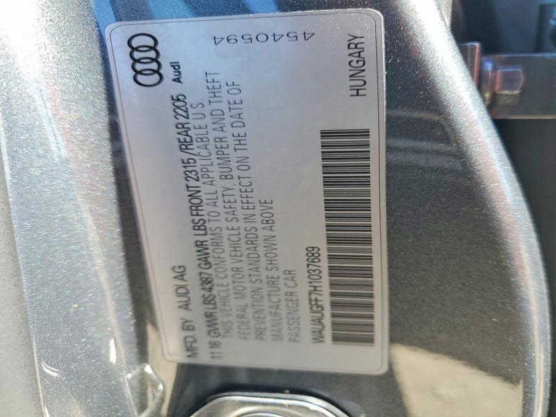 Продаж на аукціоні авто 2017 Audi A3, vin: WAUAUGFF7H1037689, номер лоту: 46244856
