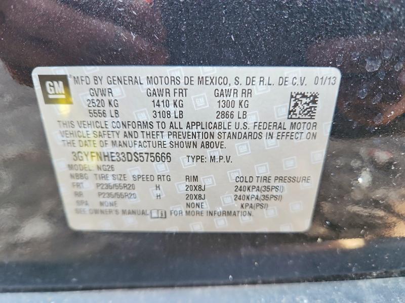 Продажа на аукционе авто 2013 Cadillac Srx, vin: 3GYFNHE33DS575666, номер лота: 46530656