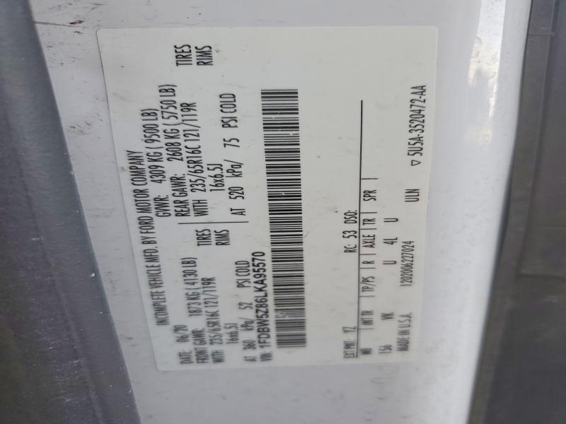 Продаж на аукціоні авто 2020 Ford Transit, vin: 1FDBW5Z86LKA95570, номер лоту: 79966175