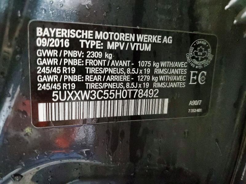 Продажа на аукционе авто 2017 Bmw X4, vin: 5UXXW3C55H0T78492, номер лота: 41965966