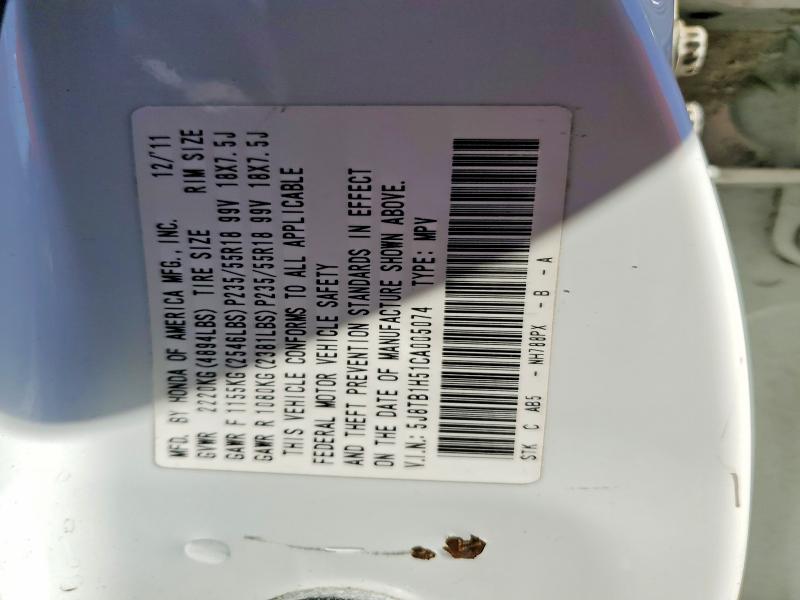 2012 Acura Rdx მანქანა იყიდება აუქციონზე, vin: 5J8TB1H51CA005074, აუქციონის ნომერი: 46255556
