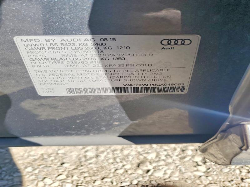 Aukcja sprzedaży 2016 Audi Q5, vin: WA1C2AFP9GA048063, numer aukcji: 45688436