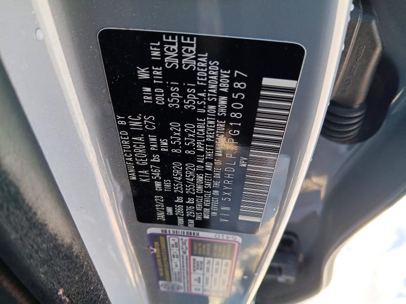 Aukcja sprzedaży 2023 Kia Sorento, vin: 5XYRHDLF7PG180587, numer aukcji: 79088385