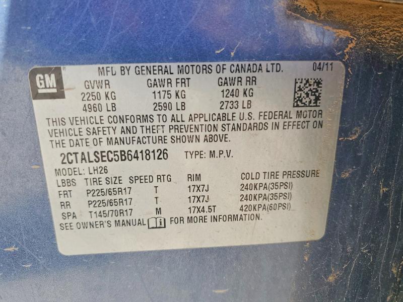 2011 Gmc Terrain მანქანა იყიდება აუქციონზე, vin: 2CTALSEC5B6418126, აუქციონის ნომერი: 46142796