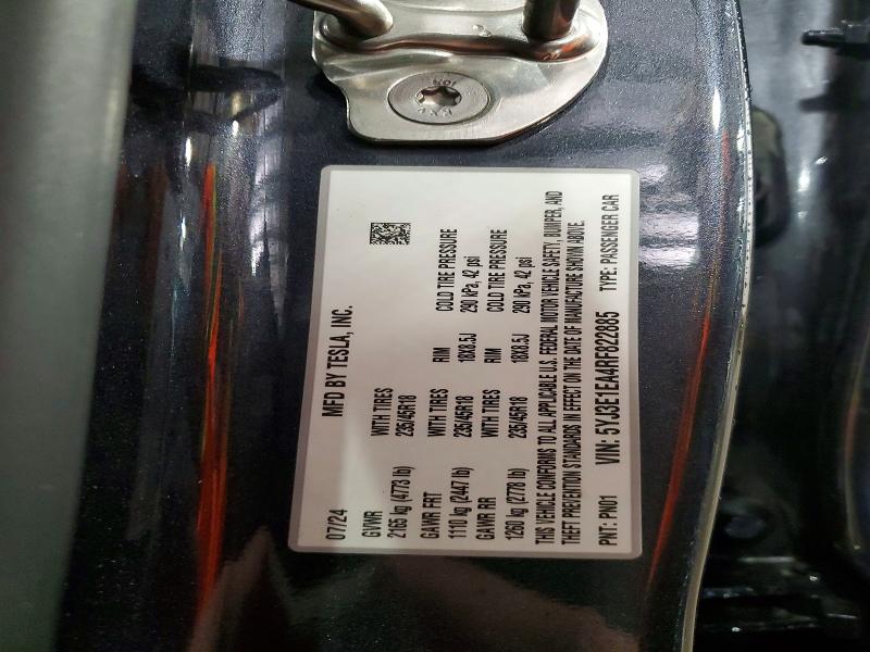 Продаж на аукціоні авто 2024 Tesla Model 3, vin: 5YJ3E1EA4RF822885, номер лоту: 48009166
