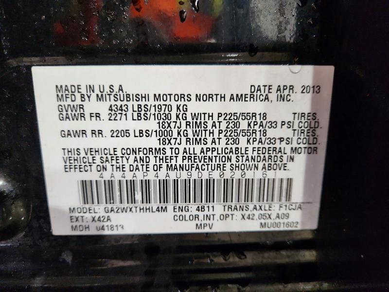 Продаж на аукціоні авто 2013 Mitsubishi Outlander Sport, vin: 4A4AP4AU9DE020161, номер лоту: 79954545