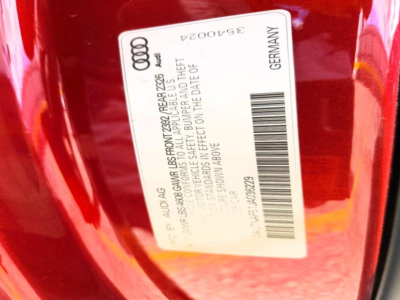 Aukcja sprzedaży 2018 Audi A5, vin: WAUTNAF51JA036229, numer aukcji: 45653276