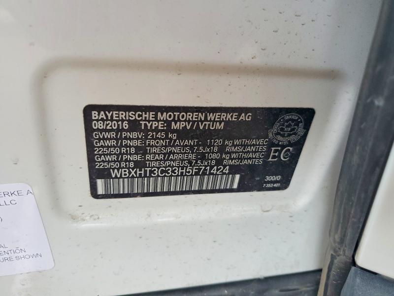 47315936 :رقم المزاد ، WBXHT3C33H5F71424 vin ، 2017 Bmw X1 مزاد بيع