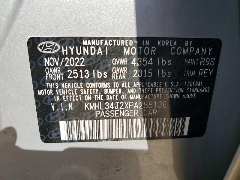 Продажа на аукционе авто 2023 Hyundai Sonata, vin: KMHL34J2XPA288136, номер лота: 47790836