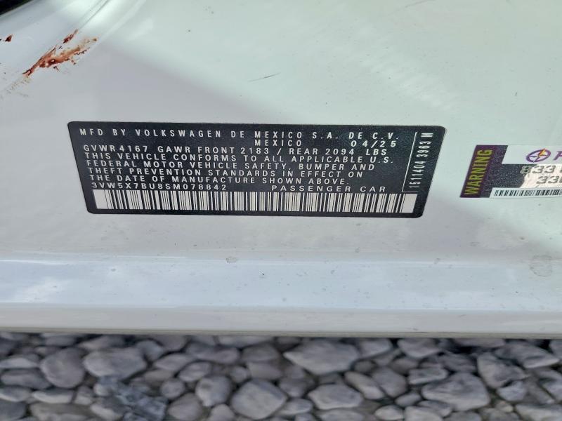 Aukcja sprzedaży 2025 Volkswagen Jetta, vin: 3VW5X7BU8SM078842, numer aukcji: 79839535