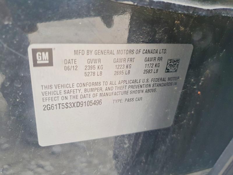 2013 Cadillac Xts მანქანა იყიდება აუქციონზე, vin: 2G61T5S3XD9105496, აუქციონის ნომერი: 46924866