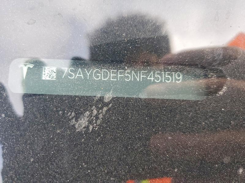 Продажа на аукционе авто 2022 Tesla Model Y, vin: 7SAYGDEF5NF451519, номер лота: 79127955