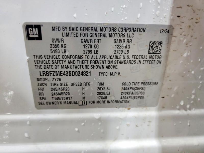 Продажа на аукционе авто 2025 Buick Envision, vin: LRBFZME43SD034821, номер лота: 79964855