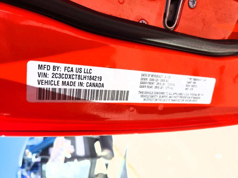 Aukcja sprzedaży 2020 Dodge Charger, vin: 2C3CDXCT8LH184219, numer aukcji: 47644746