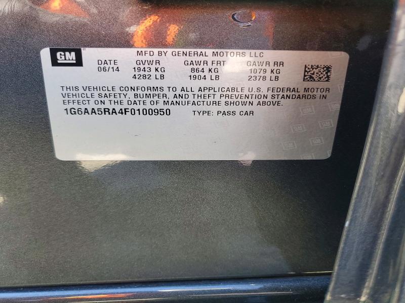 Продажа на аукционе авто 2015 Cadillac Ats, vin: 1G6AA5RA4F0100950, номер лота: 46033456
